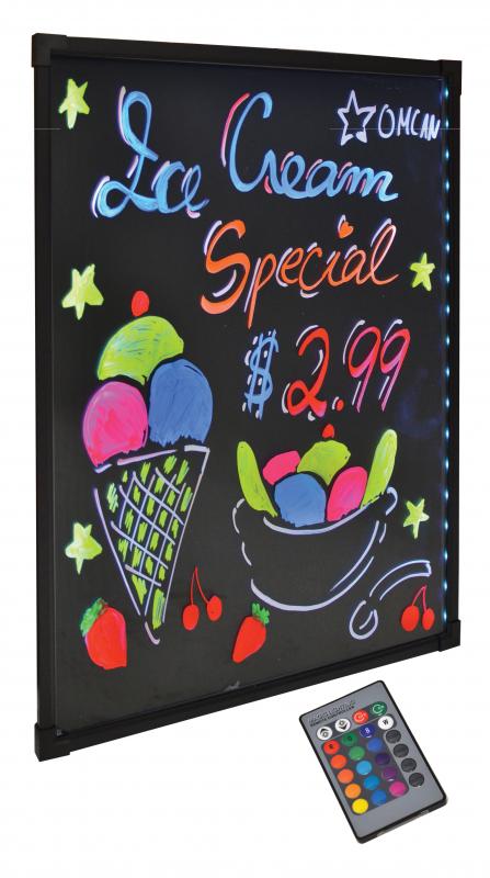 Refined Tempered Glass LED Write-On Flash Board with Remote Control 1 Refined Tempered Glass LED Write-On Flash Board with Remote Control